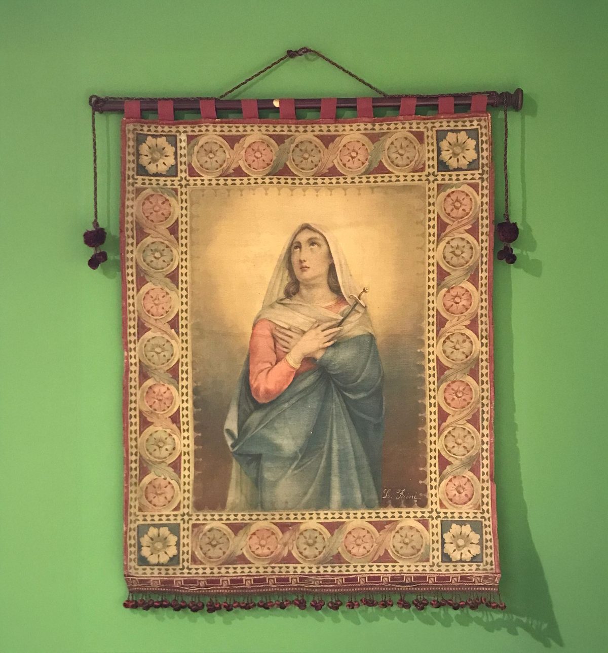 Arazzo con l’immagine della Vergine